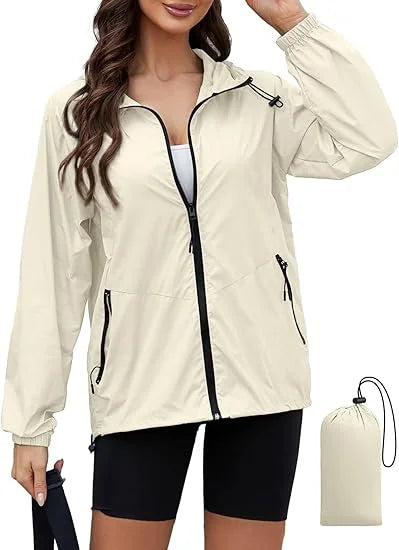 Women's Lightweight Waterproof Rain Jacket Raincoat for Summer Golf Jacket  Outdoor Adventures Walking Hiking Travel Windbreaker