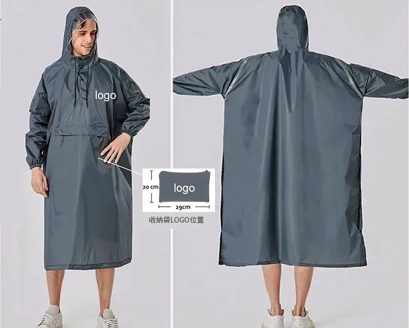 High Quality Reusable Waterproof PU Single-person for Raincoat with Custom Logo for Outdoor Travel and Rainy Tours
