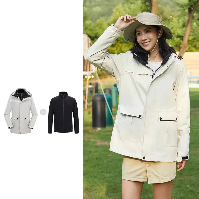 Women's and Men's Winter Fleece Jackets Hooded Warm Coats Sport Outdoor Fleece Jacket Coats