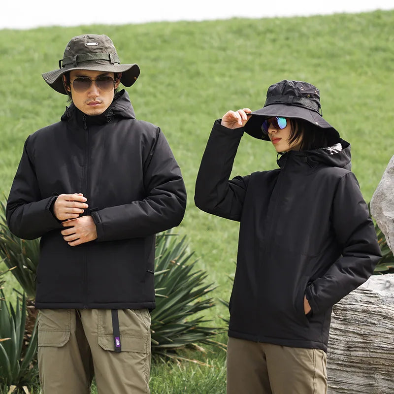 New Style Breathable Windproof and Waterproof Hooded Varsity Jacket for Autumn Winter Can Add Corporate Logo for Outdoor Wear