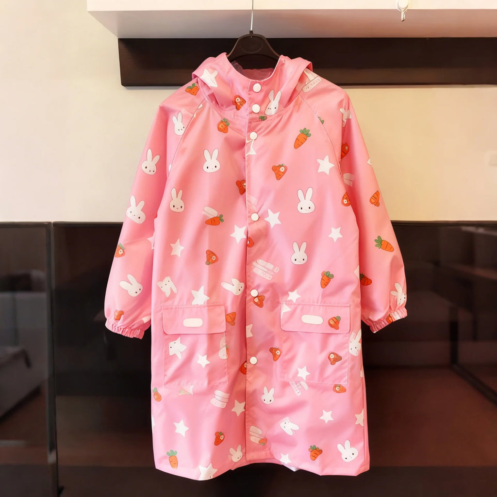 Children Unisex Lightweight Waterproof Rain Poncho Reusable Raincoat Reflective for Outdoor Activities Hiking Riding Camping