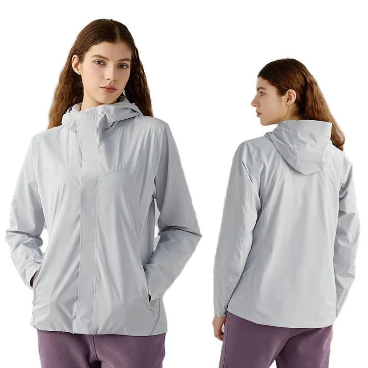 Custom Reversible Long Waterproof Windproof Water Resistant Lightweight Breathable Winter Soft Shell Jacket Hoodies for Women