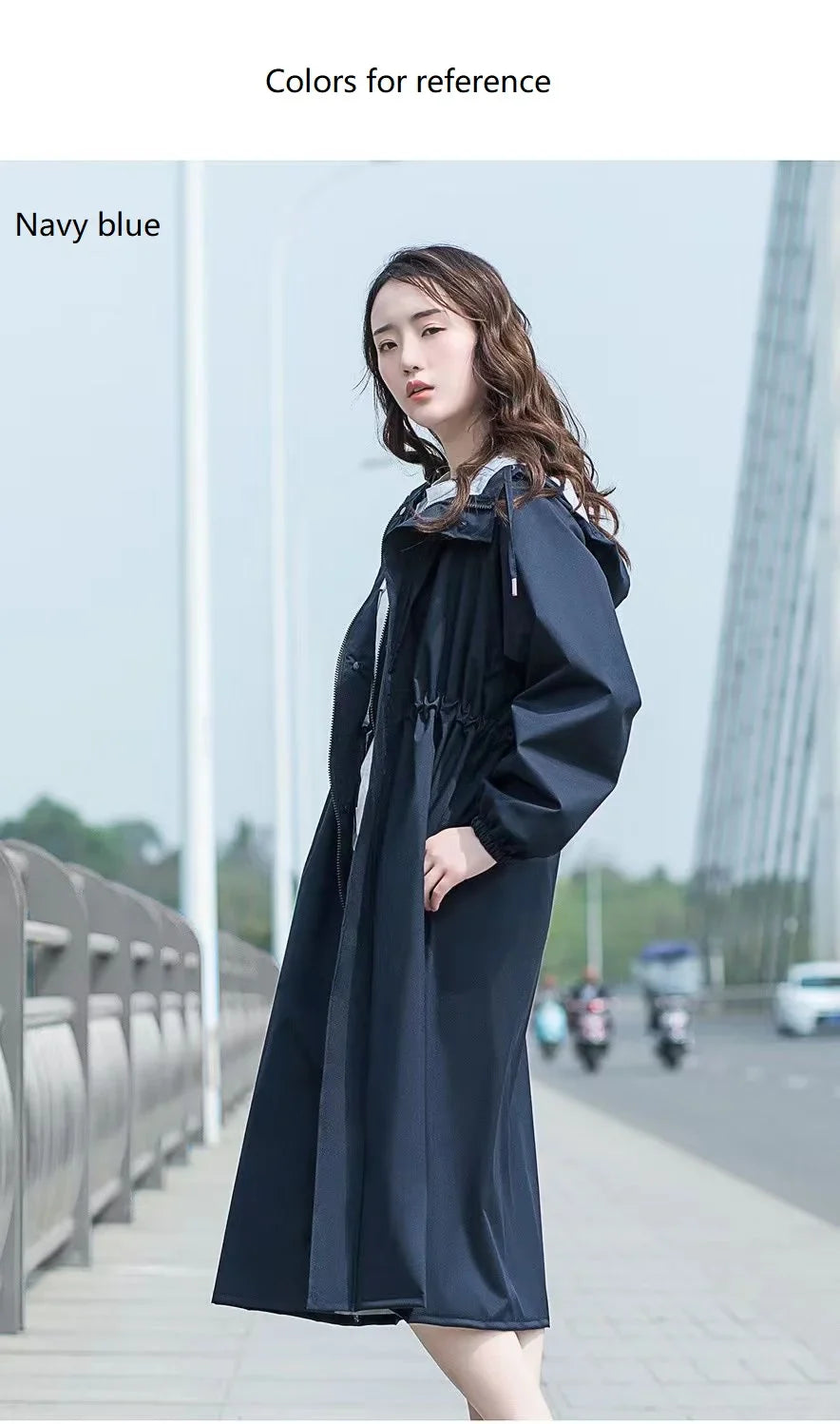 Fashionable Customizable Polyester Raincoat for Adults Waterproof Clothing With Logo Long Rain Poncho Hiking Outdoor Activities