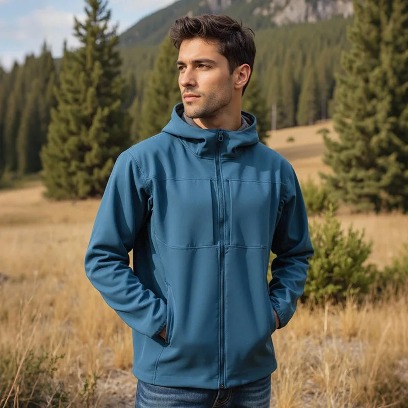 Winter Outdoor Soft Shell Windproof Waterproof Warm Men's Women's Mountaineering Hiking Heat Sealing  100% Polyester Jacket