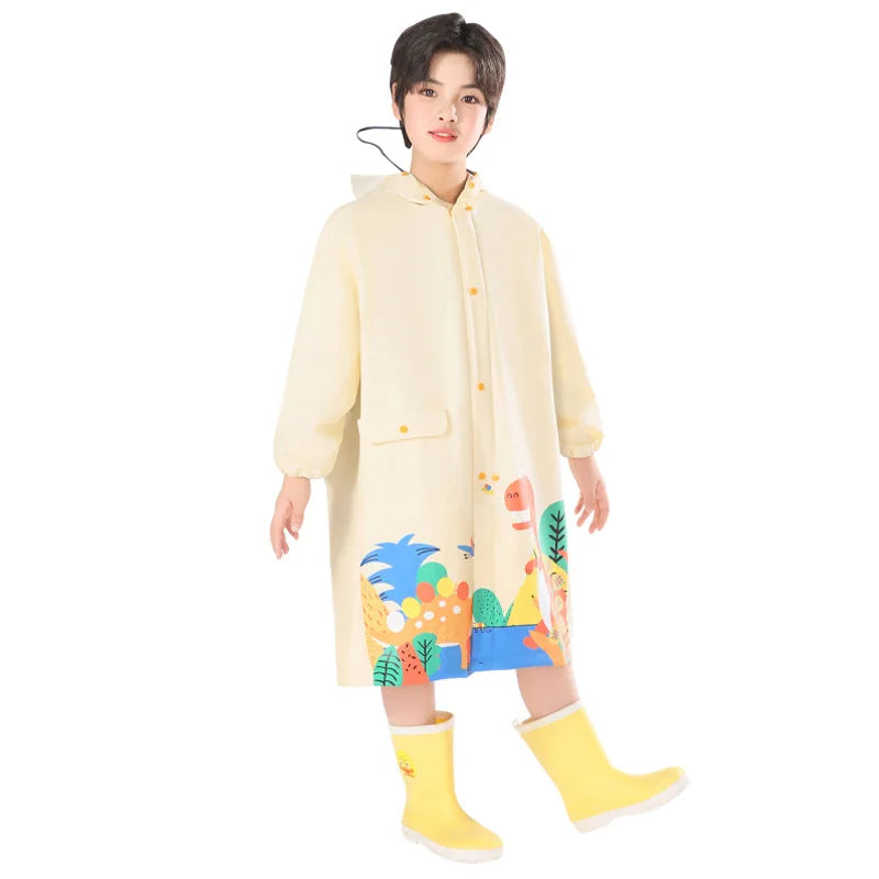 Long Waterproof for Poncho Raincoat for Boys and Girls Oxford Cloth Schoolbag for Outdoor Travel Primary School Kindergarten Use