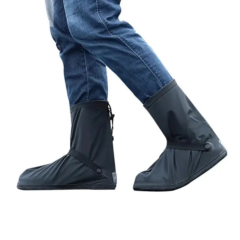 High Quality PVC Rain Boot Custom Logo Waterproof Shoe Covers Reflective Anti-Slip Design Unisex Adult Size Winter Rain Gear