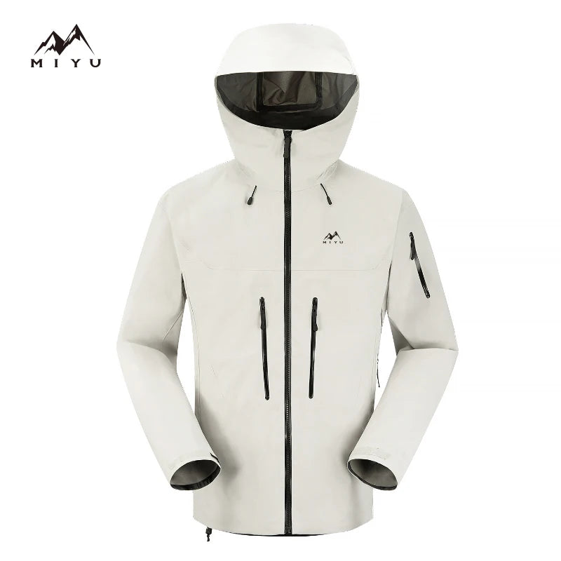 2025 New Men's Women's Couple's Three-in-One Hard Shell Jacket for Spring Autumn Outdoor Hiking Stand Collar with Zipper Closure