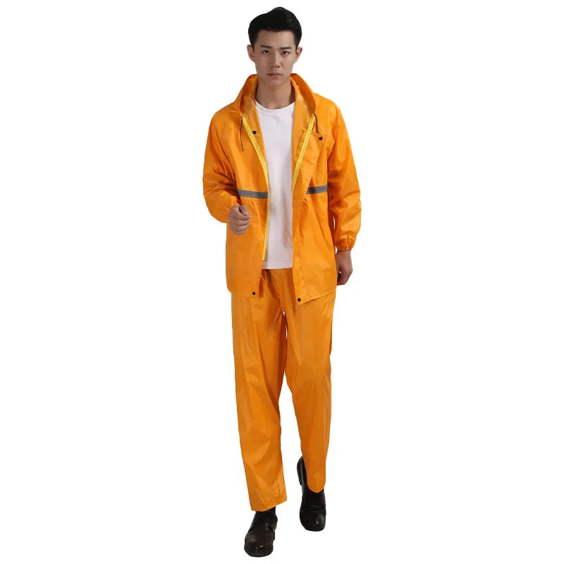 Custom XXL Waterproof Oxford Cloth Reflective Adult Raincoat Hot Selling Wholesale From Factory Supply for Travel Outdoors