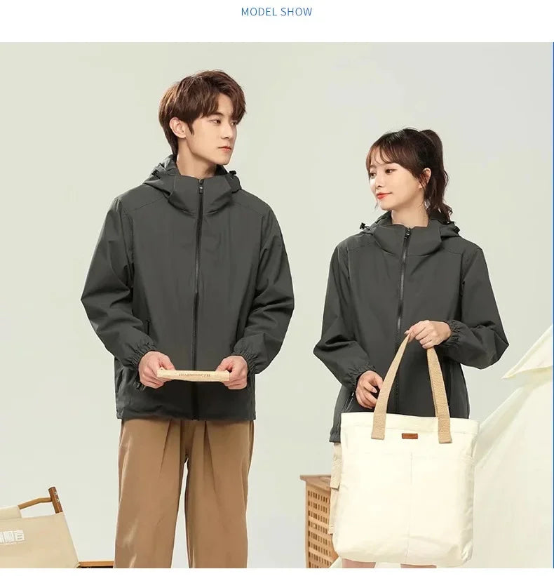 Men's Lightweight Rain Jacket for Work Golf Travel Hiking Waterproof Windbreaker With Logo Decoration Fashion Coat Shell Coat