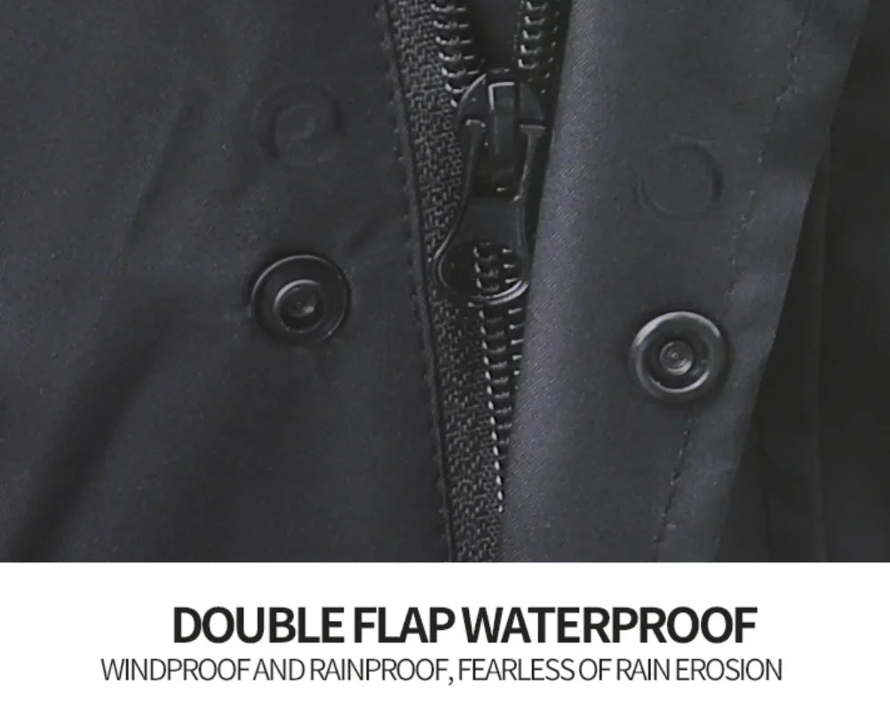 Reflective Waterproof Cycling Suit Hood  Jacket Pants With Integrated Shoe Covers Eco-Friendly Visible Protection for Riders