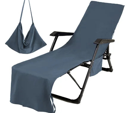 Superfine Fiber Beach Chair Cover With Quick-Drying Beach Towel Pattern Hotel and Living Room Suitable Exterior Use Recliner