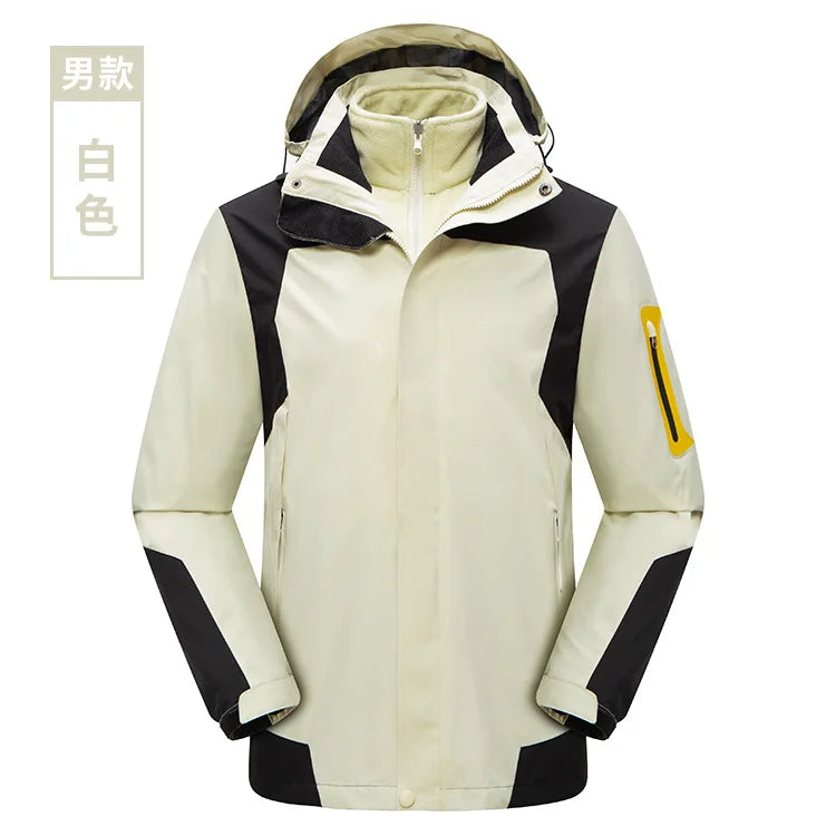 Two-Piece Three-In-One Outdoor Assault Clothing for Men Women Autumn Winter Polar Fleece Liner Waterproof Windproof Knitted