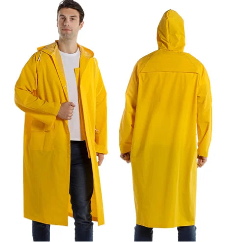 PVC Extended Raincoat for Outdoor Duty Travel, Convenient Cycling, Windbreaker and Raincoat