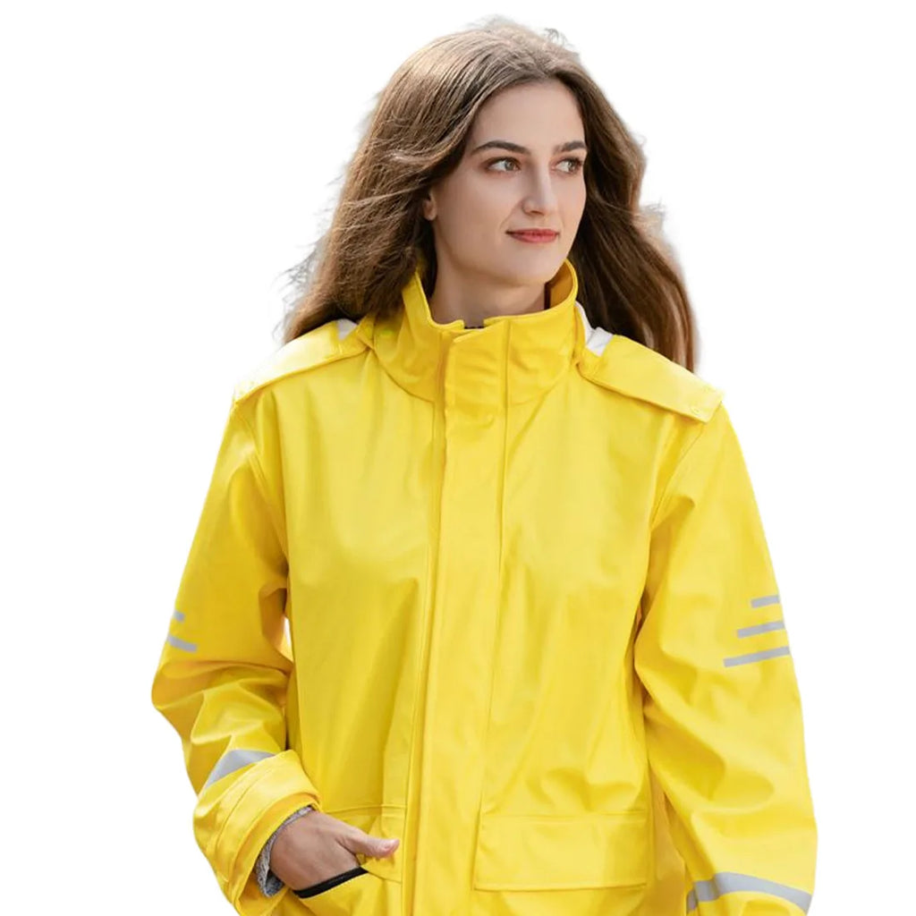 Wholesale Custom Logo EVA Poncho Comfortable Hiking Light Night Reflective Rain Jacket With PU Fashion for Outdoor Rainwear