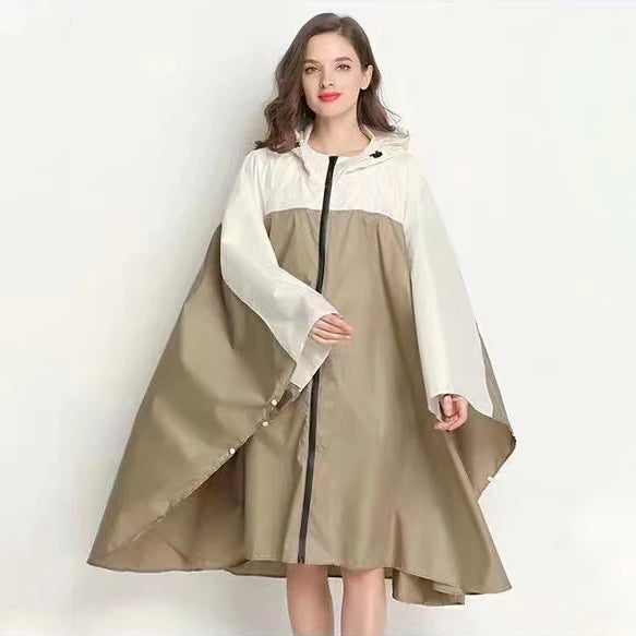 Fashionable Waterproof Cycling Rain Gear Emergency for Poncho for Hiking and Camping Survival Hooded Cloak