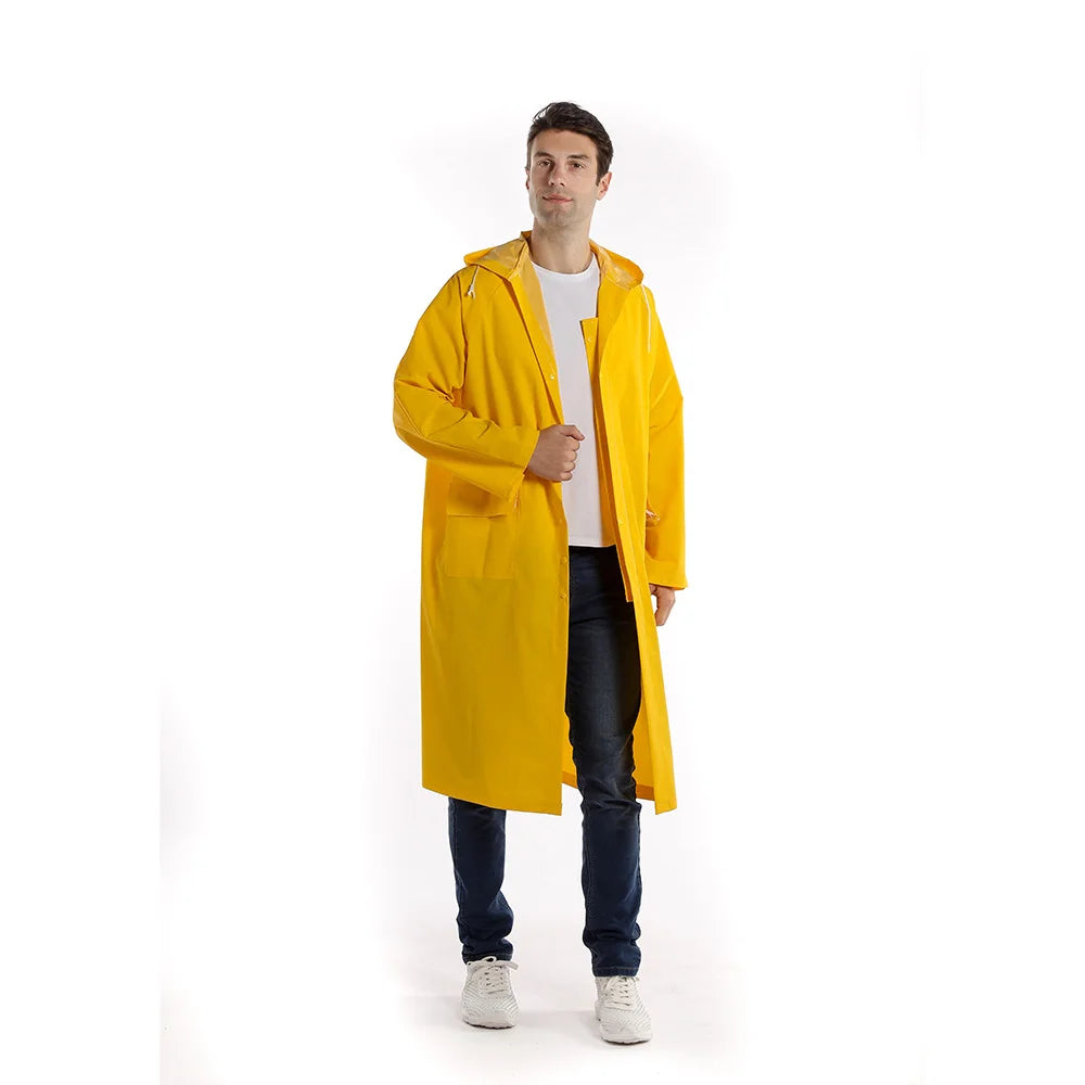 PVC Extended Raincoat for Outdoor Duty Travel, Convenient Cycling, Windbreaker and Raincoat