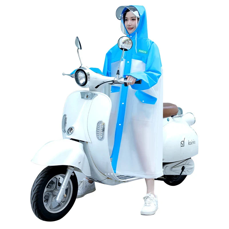 Latest Design PVC Raincoat Waterproof Poncho Economical Bicycle Cycling Motorcycle Riding Cover Reusable Hiking Work Outdoor