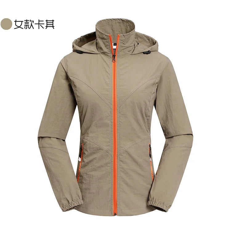 Outdoor Coated Stand Collar Zipper Quick-drying Breathable Motorcycle Jacket Unisex Summer Long Sleeve Loose Fit 100% Polyester