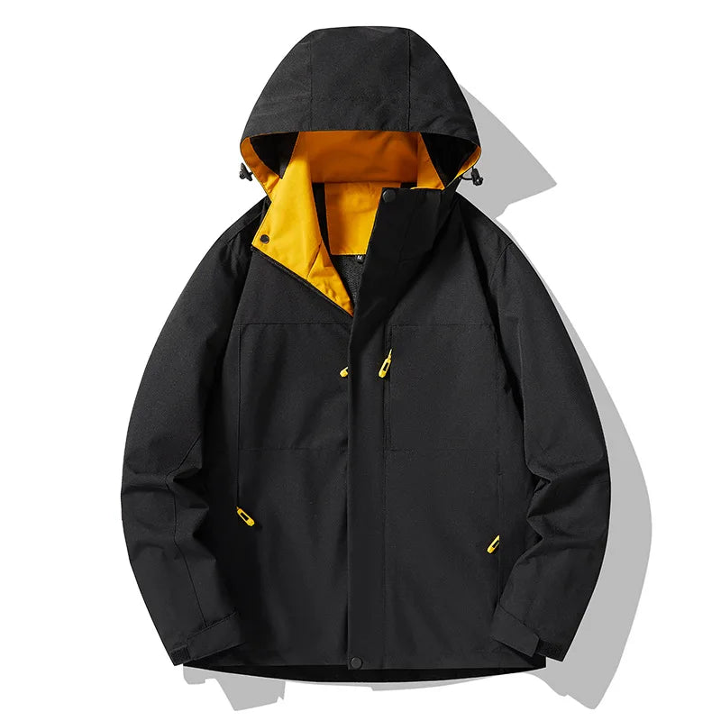 Autumn Spring Unisex Eco-Friendly 100% Polyester Windproof Waterproof Breathable Casual Jacket Zipper Closure Solid Pattern