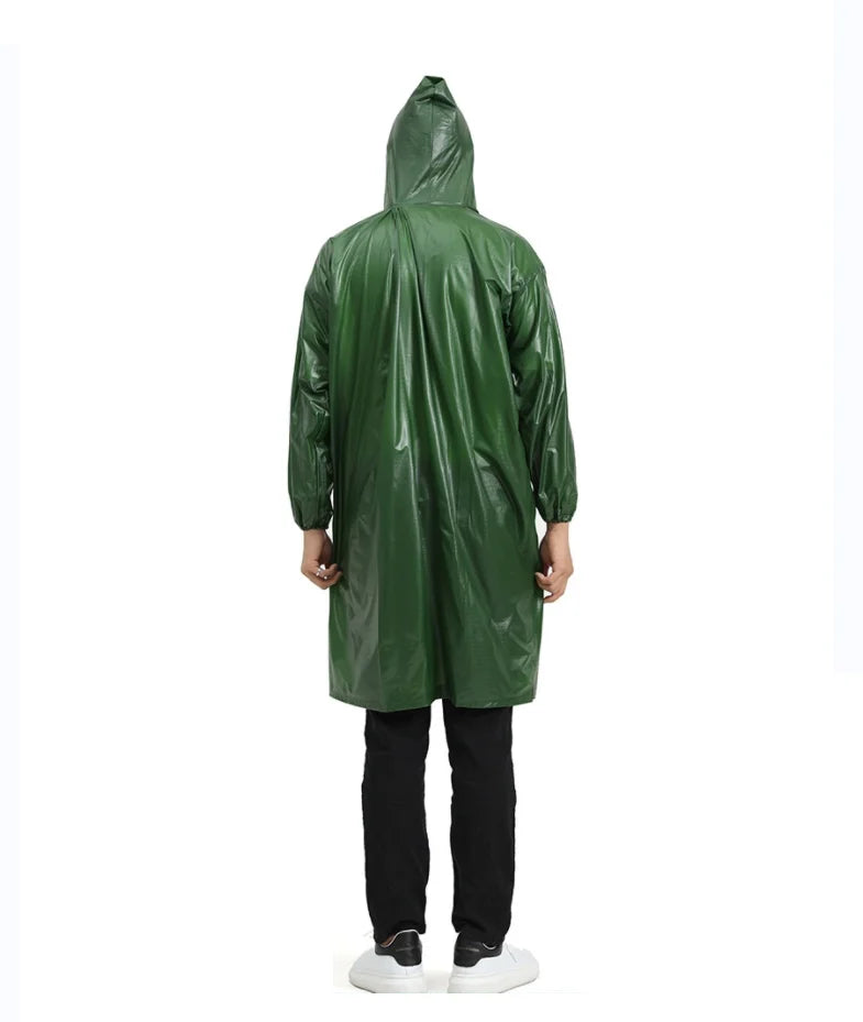 High Quality PVC Long Plastic Raincoat Waterproof Reusable Poncho Adults Modern Style Rainwear Motorcycle Travel Outdoor Tours