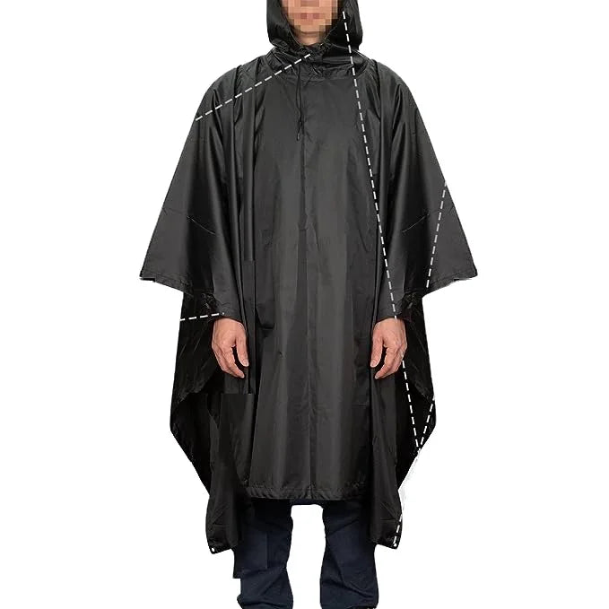 Adult PVC Rain Poncho Windproof Long Jacket Waterproof Rain Gear Hiking Emergency Camping Available XL XXL XXXL Logo