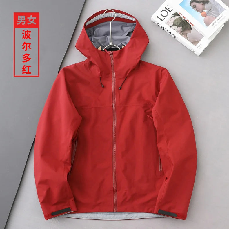 Men's Waterproof Windbreaker Jacket Seams Taped Three-in-One Raincoat for Women Men Outdoor Sports Hiking Mountaineering Riding