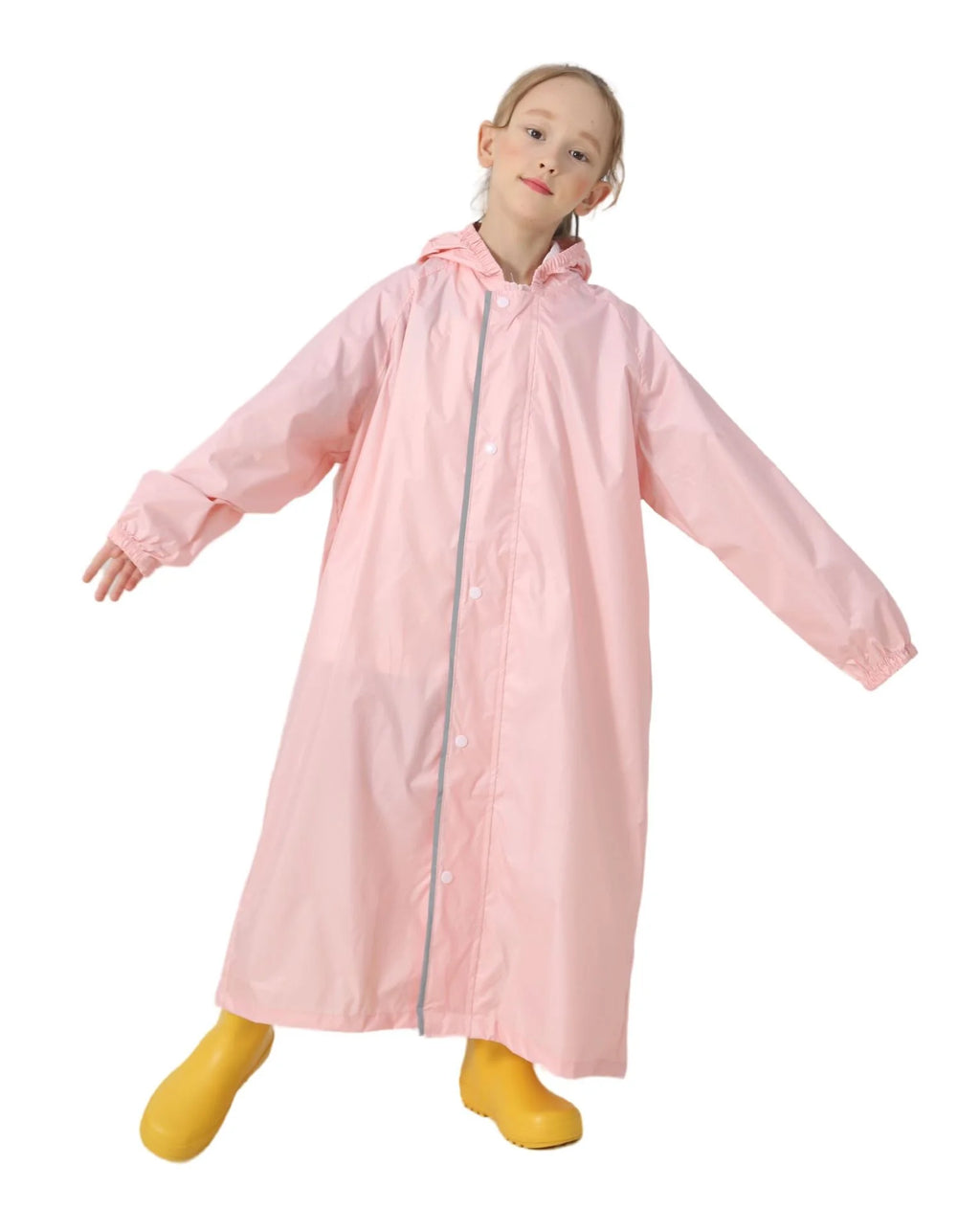 Waterproof Boys Girls Kindergarten Primary School Children's  Raincoat with School Bag Support Space with Safety Reflective Tape