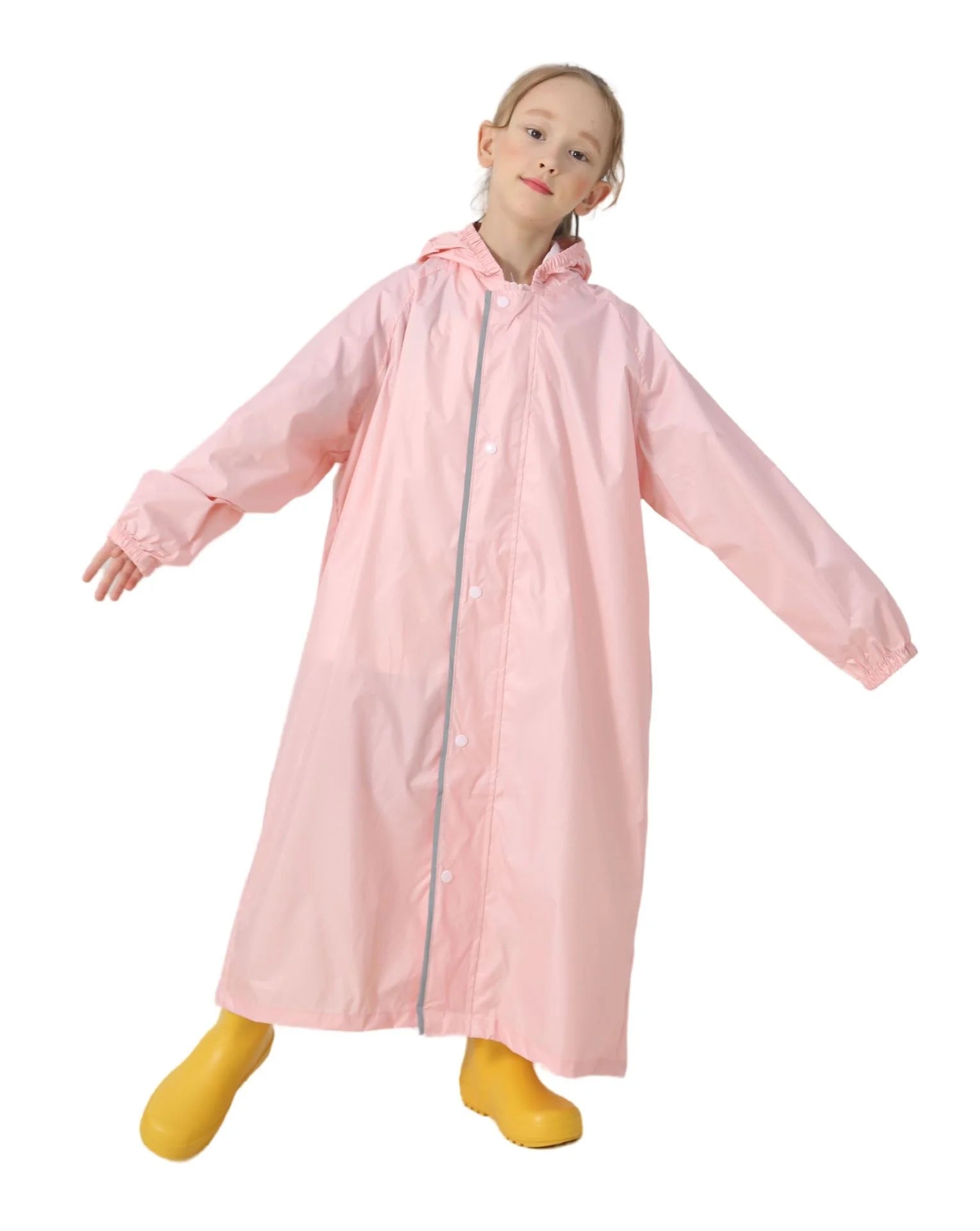 Waterproof Boys Girls Kindergarten Primary School Children's  Raincoat with School Bag Support Space with Safety Reflective Tape