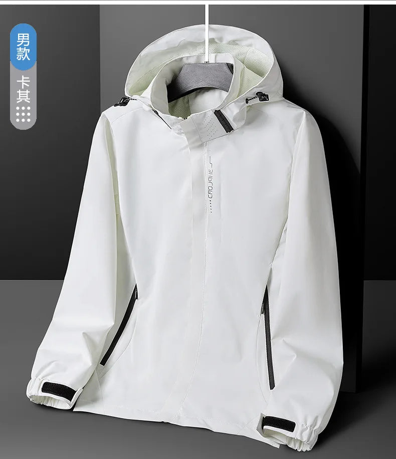 Men's All-Match Three-in-One Jacket for Spring Autumn Sports Waterproof Casual Baseball Suit  Full  Zipper Closure Front