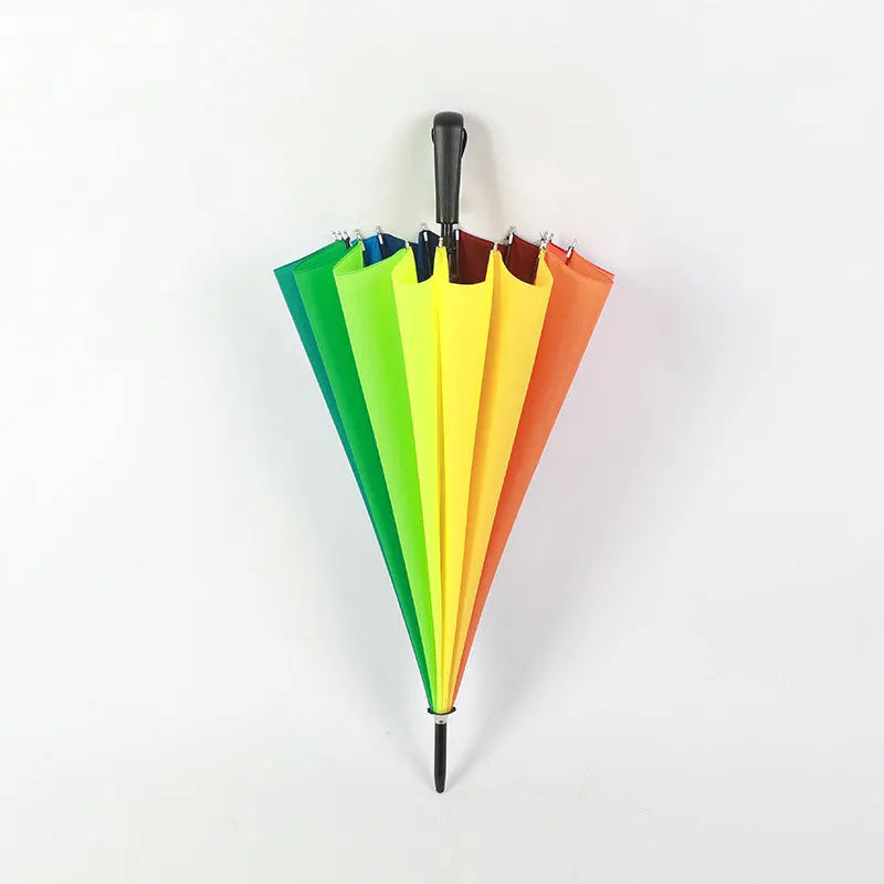 Factory Price Gay Pride rainbow Umbrella  Rainbow Canopy 16 Ribs Travel Waterproof Windproof rainbow Umbrella