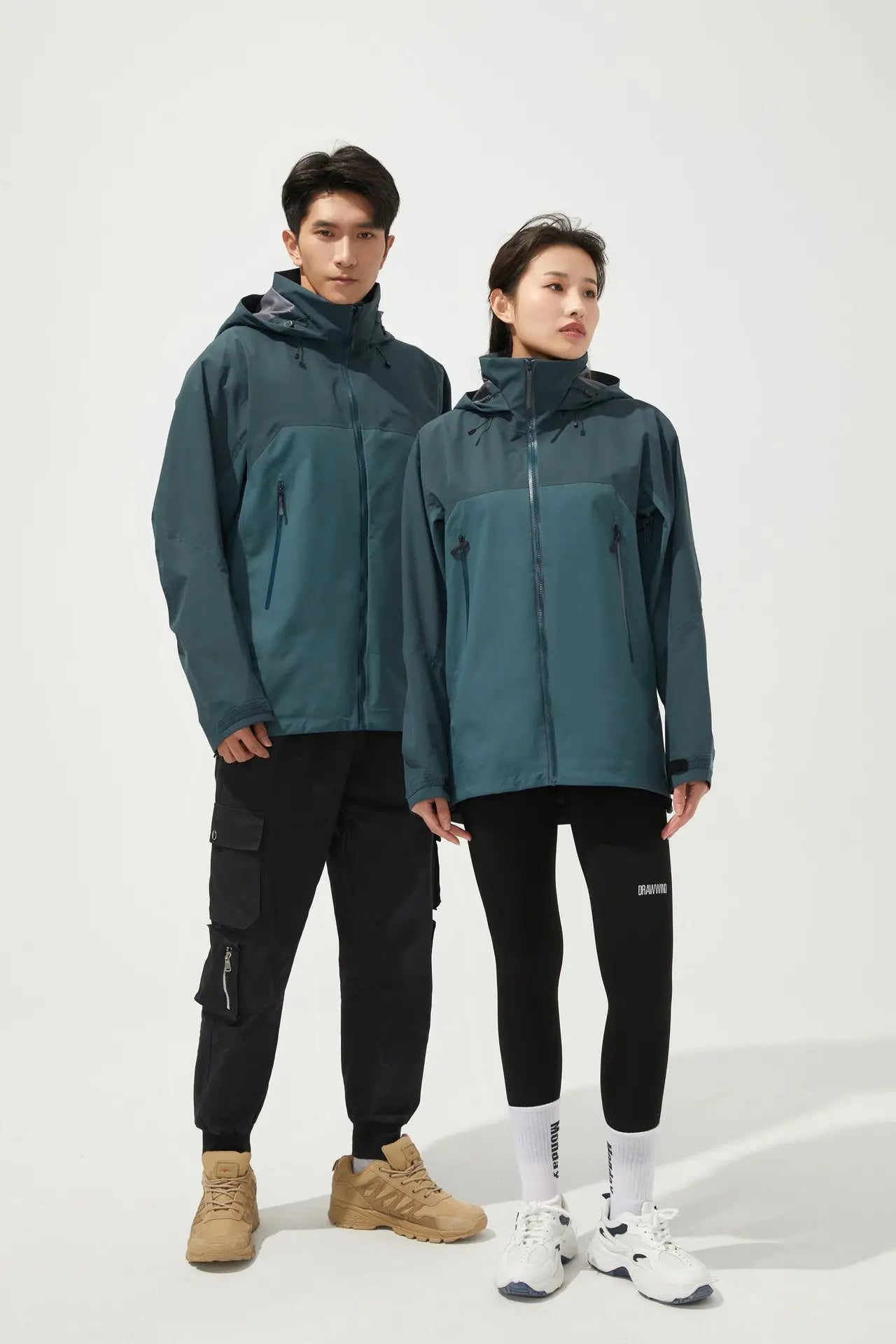 3-in-1Jacket Laminated Spring Autumn Outdoor Work Clothes Windproof Waterproof Fishing Gear for Mean  Women Rain Jacket