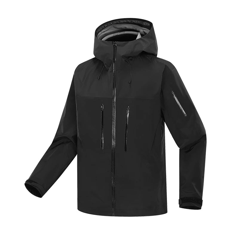 Men's Women's Hard Shell Bomber Ski Jackets Waterproof Breathable Windproof Yellow Sports Mountaineering Stand Zipper Autumn