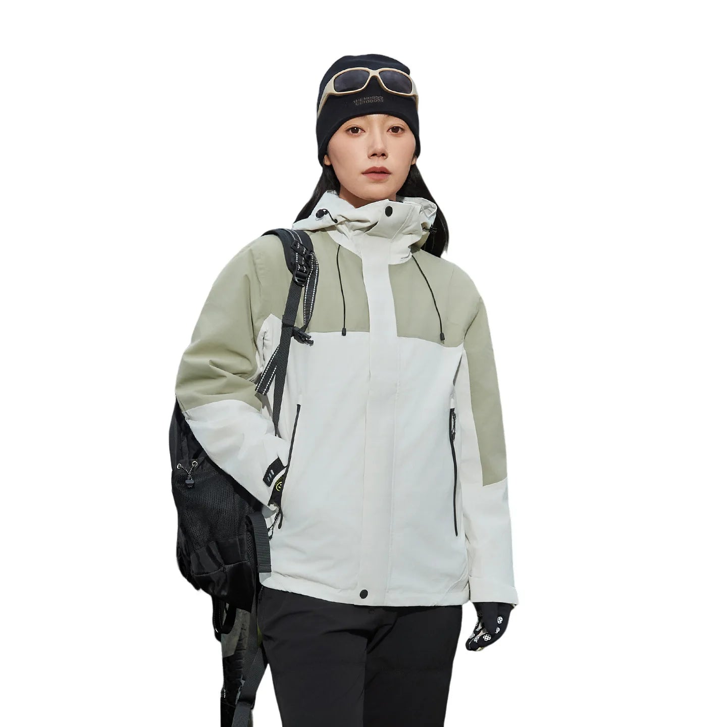 Autumn Winter Unisex Three-in-One Soft Shell Jacket Waterproof Windproof Stand Collar Front Logo Zipper for Men Women