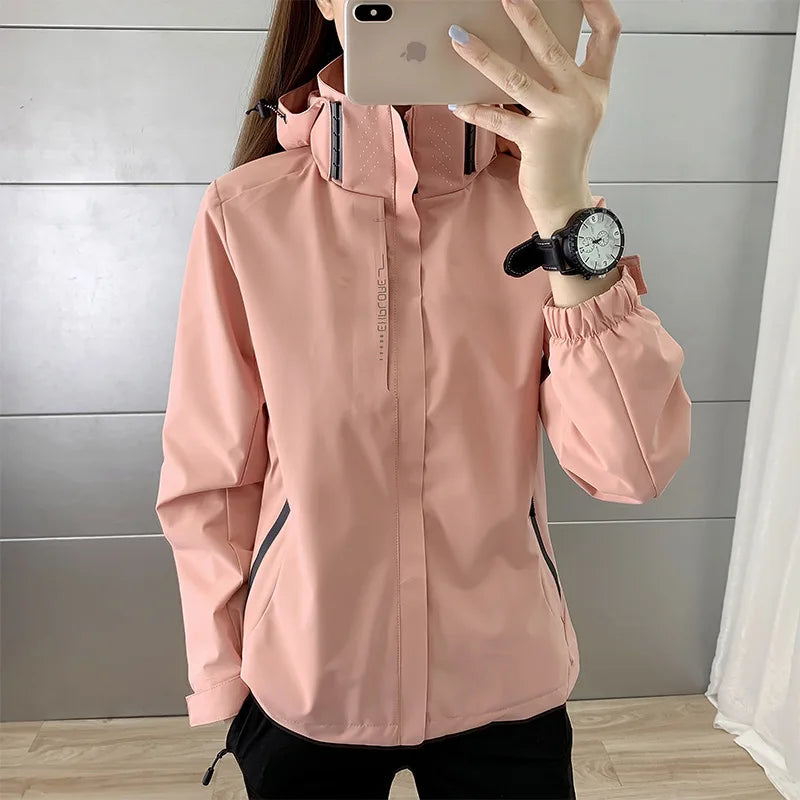 Men's All-Match Three-in-One Jacket for Spring Autumn Sports Waterproof Casual Baseball Suit  Full  Zipper Closure Front