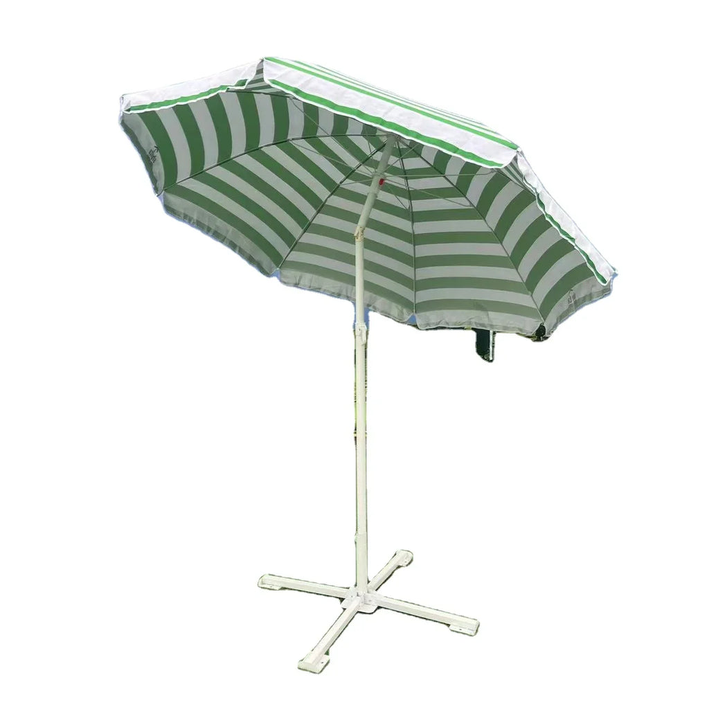 Direct Sale From Manufacturer 1.8M Outdoor UV Protected Beach Stripe Sun Umbrella Windproof and Rain Resistant Sunshade