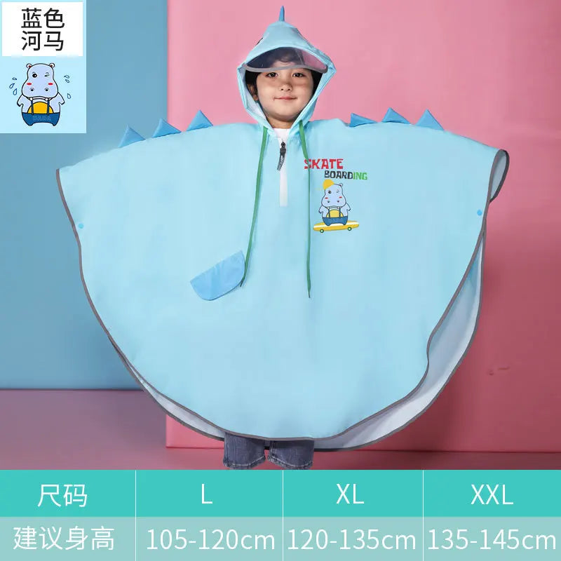 Children's Waterproof Cloak Raincoat, Suitable for Kindergarten, Elementary School, Boys and Girls
