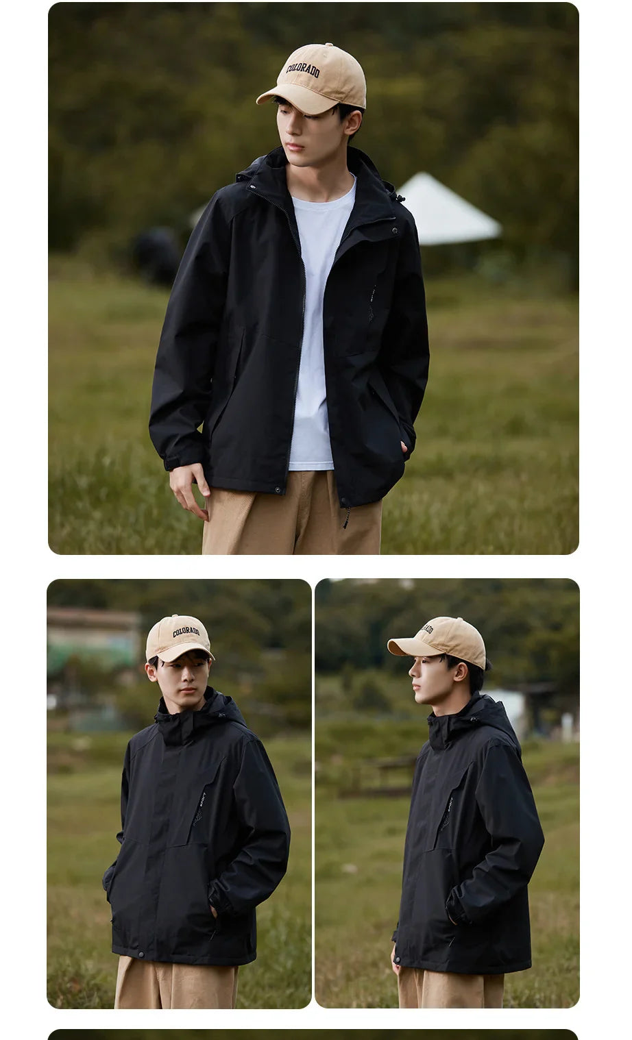 Jacket for Men and Women Outdoor Three in One Jacket for Couples Climbing Mountains, New Windproof Mountaineering Clothes