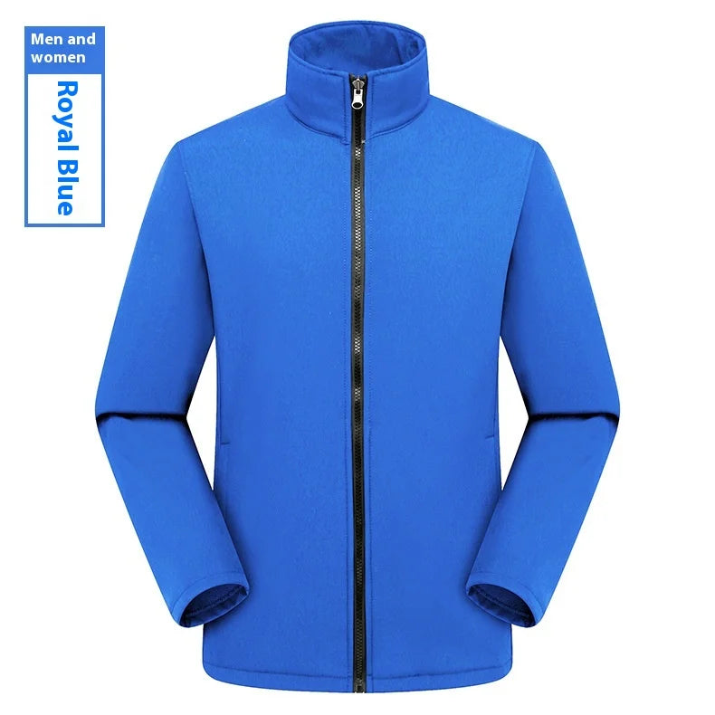 Men's Women's Outdoor Stand Cardigan Jacket Soft Shell Waterproof Windproof for Autumn Winter Sports Casual Plus Size Zipper