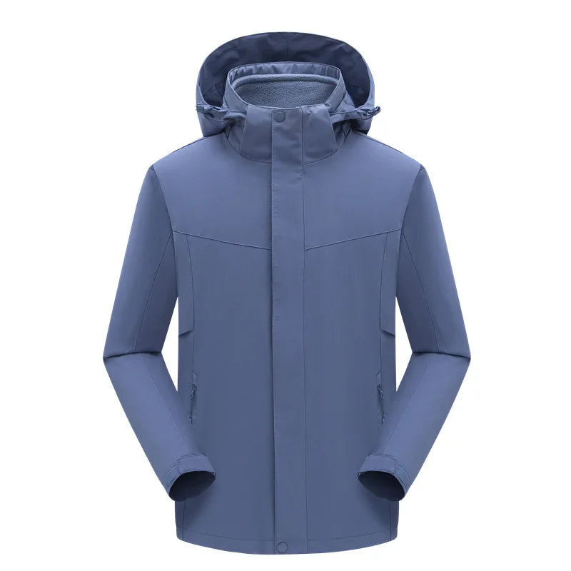 DuPont  3 in 1 Storm Jacket Men's Jacket Women's Waterproof Jacket Warm Outdoor Work Clothes Custom logo Rain Coat