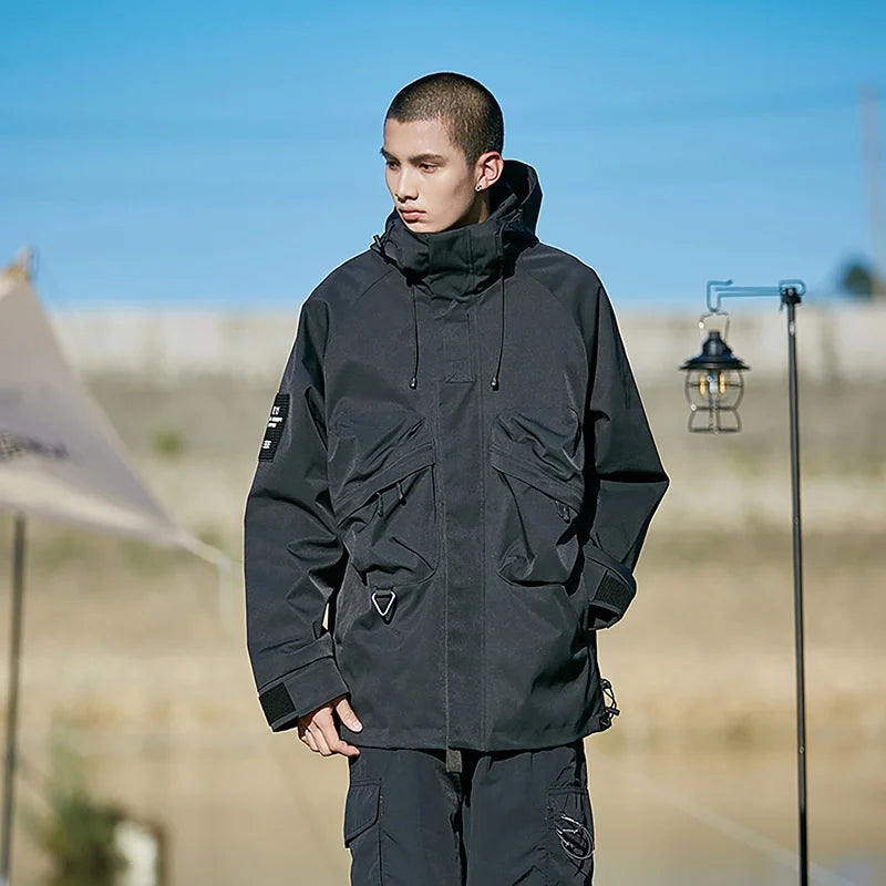 Autumn New Style Waterproof Windproof 100% Polyester Fleece Jacket Hooded Couple Outdoor Workwear Mountaineering Unisex