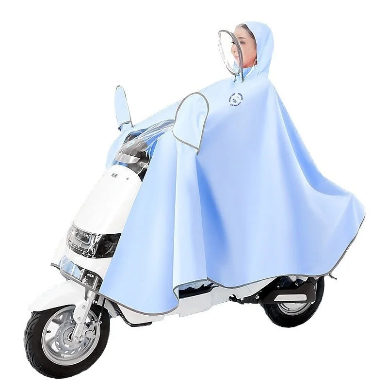 New Classic Single & Double Electric Car Body Raincoat Enlarged Thick Oxford Cloth Anti-Riot for Poncho Waterproof for Travel