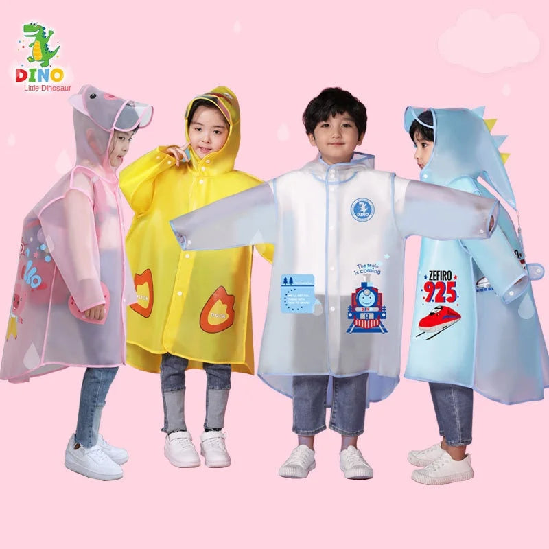 Children's Cartoon Raincoat for Poncho Rainwear Waterproof Schoolbag New Rainproof Supplies for Primary School Kindergarten Made