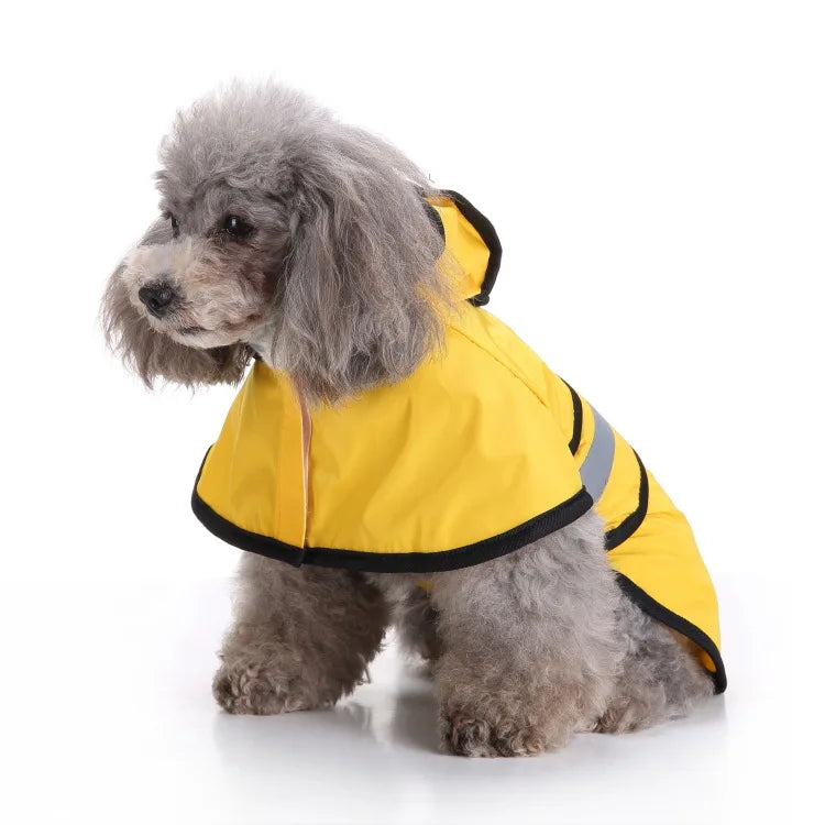 Custom Logo Printed 100% Waterproof Polyester Dog Jacket Soft Rainwear for Dog Work Safe Camp Raincoat