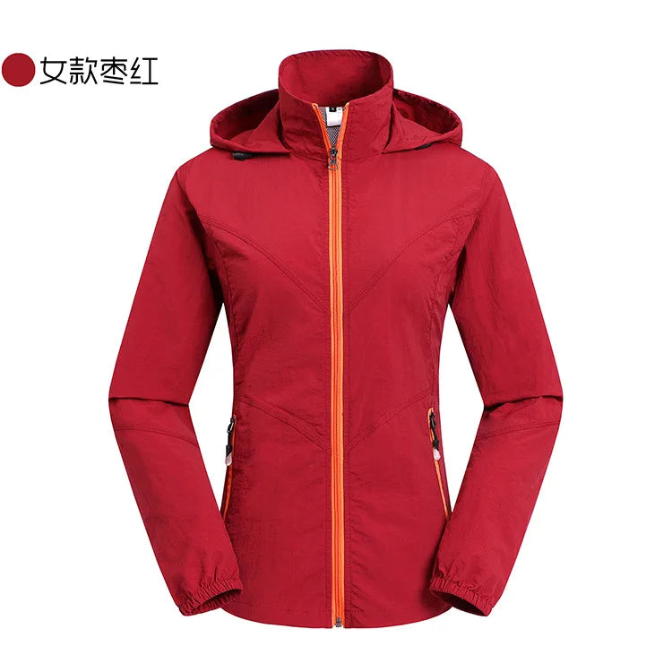 Outdoor Coated Stand Collar Zipper Quick-drying Breathable Motorcycle Jacket Unisex Summer Long Sleeve Loose Fit 100% Polyester
