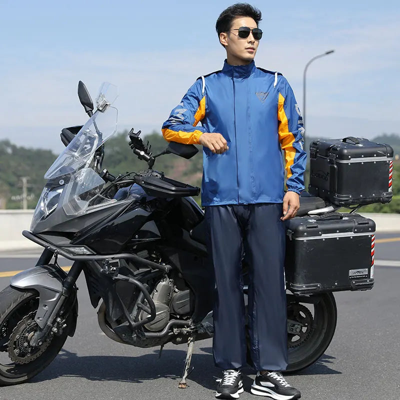 High Quality Nylon Raincoat Set Factory-Supply Waterproof Split Suit Healthy Portable Reusable Riding XXL Travel Cycling Rainy