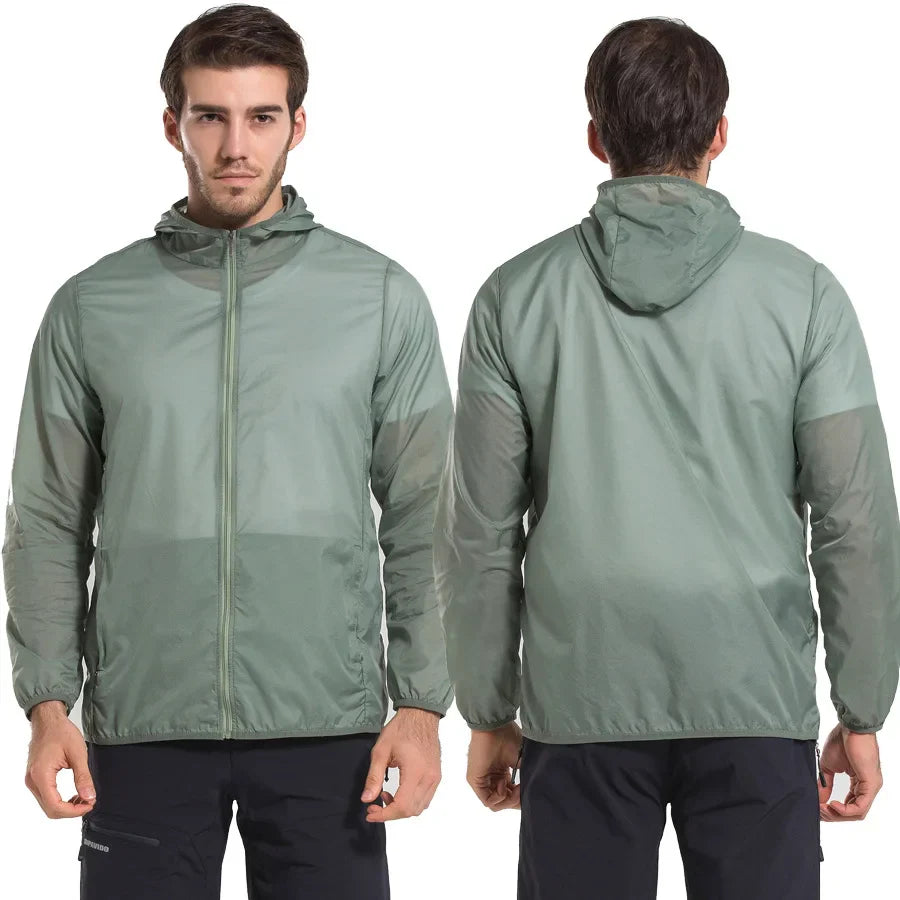 Men's Waterproof Rain Jacket Outdoor Lightweight Rain Shell Coat Raincoat Hiking Windproof Jacket for Hiking Golf,Travel
