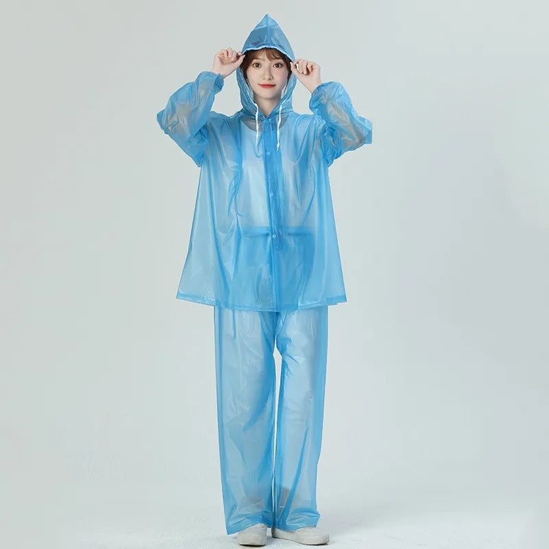 Factory Wholesale Rain Suits Raincoat With Pant Cheap Wholesale Disposable PE Rain Poncho Rain Coat Raincoat