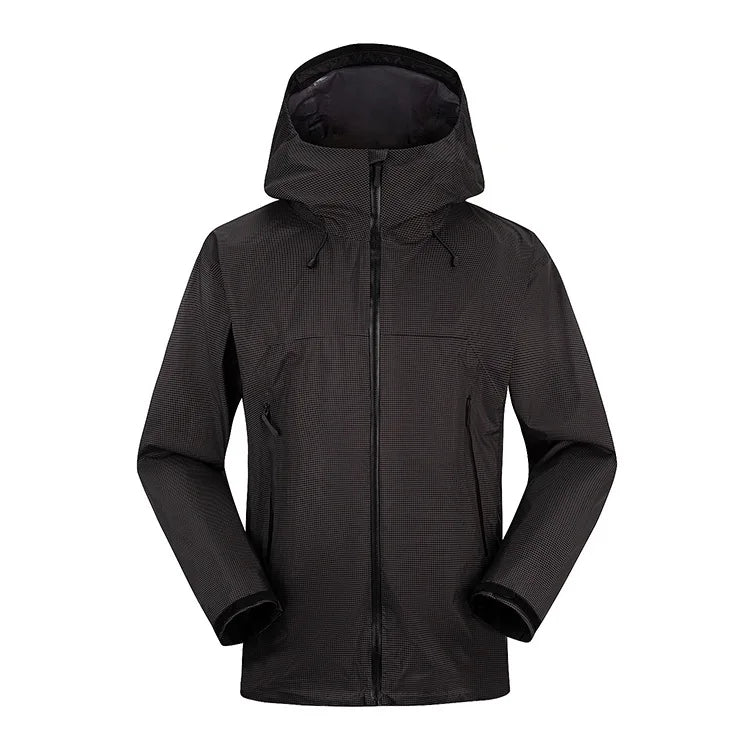 3-Layer Laminated Breathable Rain Jacket with Rain-Proof Pants Stay Dry and Comfortable in Wet Weather