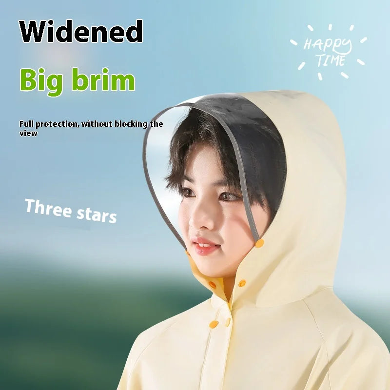 Long Waterproof for Poncho Raincoat for Boys and Girls Oxford Cloth Schoolbag for Outdoor Travel Primary School Kindergarten Use