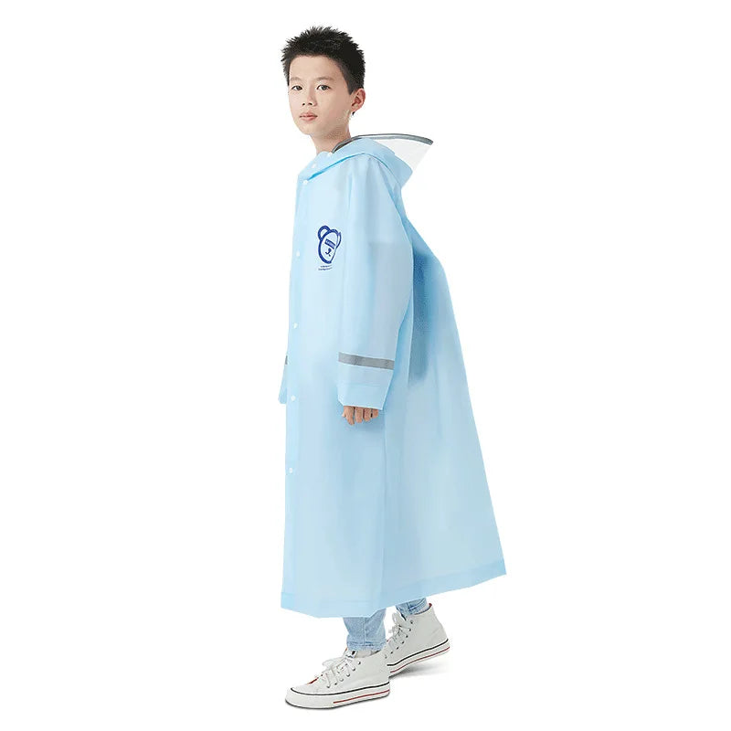 Wholesale New EVA Children's Waterproof Raincoat Big Kids Bag Single Full-Body Cartoon Lengthened Hiking Raincoat